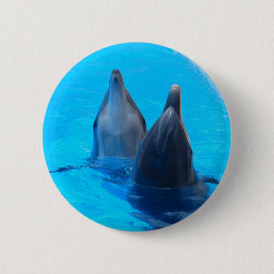 dolfijn vis zee onder water ronde button 5,7 cm