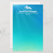 Dolfijn, visaquariumwinkel briefpapier (Voorkant / Achterkant)