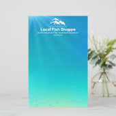Dolfijn, visaquariumwinkel briefpapier (Staand voorkant)
