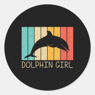 Dolfijn Voor Dolfijnen Beluga Walvis Zee Dier Ronde Sticker