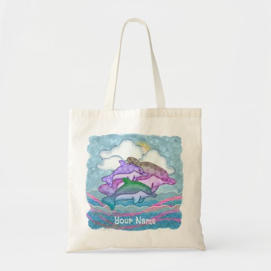 Dolfijn Vreugde Tote Bag (Voorkant)