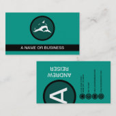 dolfijn zee groene zeepbel visitekaartje (Voorkant / Achterkant)