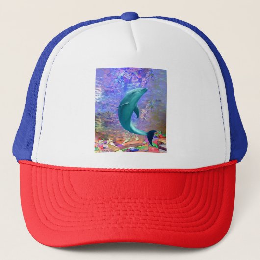 Dolfijn Zonlicht Trucker Pet (Voorkant)