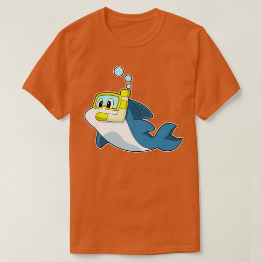 Dolfijn Zwemmen Snorkel T-shirt (Design voorkant)