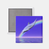 Dolfijnduiken met regenboog magneet (Voorkant / Achterkant)