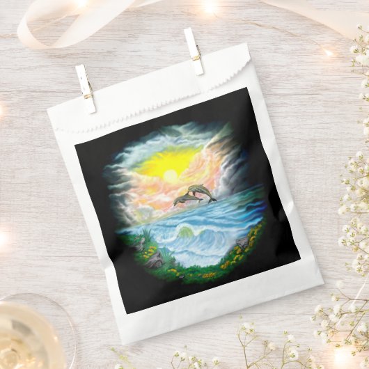 Dolfijnen afspelen in de zon bedankzakje (Geknipt)