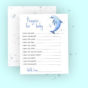 Dolfijnen babyshower - gebeden voor de baby