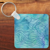Dolfijnen - Blauw Sleutelhanger (Voorkant)