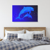Dolfijnen Canvas Afdruk (Insitu (Slaapkamer))