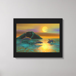 Dolfijnen Canvas Afdruk