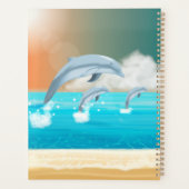 dolfijnen die in de oceaan breken planner (Achterkant)