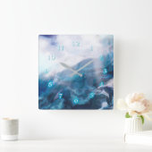 Dolfijnen die net op de DRILL surfen Vierkante Klok (Huis)