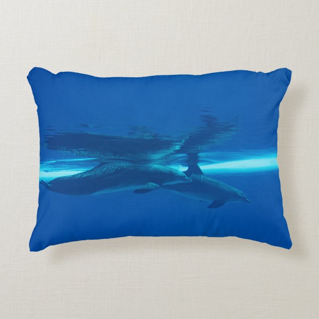 Dolfijnen en reflecties accent kussen (Voorkant)