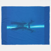 Dolfijnen en reflecties fleece deken (Voorkant (Horizontaal))