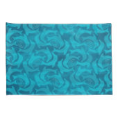 Dolfijnen en Ripples Turquoise Blauwe Kussenslopen (Achterkant-Rechts)