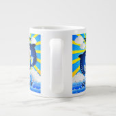 Dolfijnen en Sun personaliseren Jouw naam of tekst Extra Grote Beker (Achterkant)