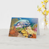 Dolfijnen en vrienden kaart (Gele Bloem)