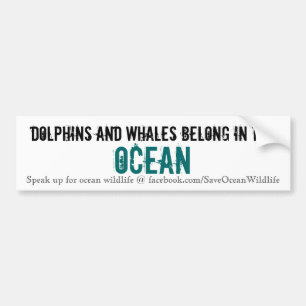 Dolfijnen en walvissen in de oceaan bumpersticker