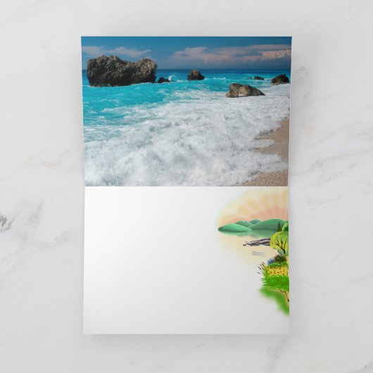 Dolfijnen Fish Water Ocean Zee Beach Peace Destiny Kaart (Binnen)