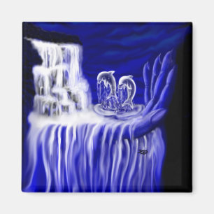 Dolfijnen, hand van Times Magneet