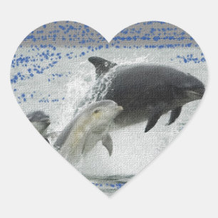 Dolfijnen Hart Sticker