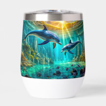Dolfijnen in Atlantis Design door Rich AMeN Gill