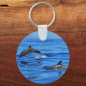 Dolfijnen in blauw water sleutelhanger (Voorkant)