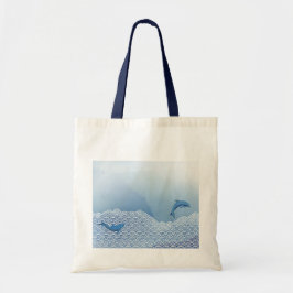 Dolfijnen in de oceaan tote bag