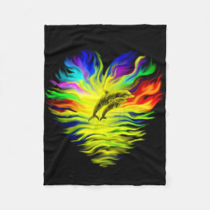 Dolfijnen in de zon fleece deken