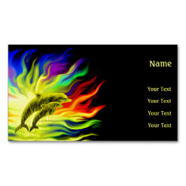 Dolfijnen in de zon magnetisch visitekaartje