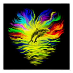 Dolfijnen in de zon perfect poster