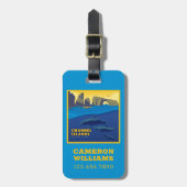 Dolfijnen in het Nationaal Park van de Kanaaleilan Bagagelabel (Voorkant verticaal)