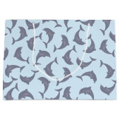 Dolfijnen in het Zee Patroon Groot Cadeauzakje (Voorkant)