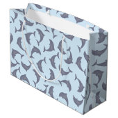 Dolfijnen in het Zee Patroon Groot Cadeauzakje (Achterkant Gekanteld)