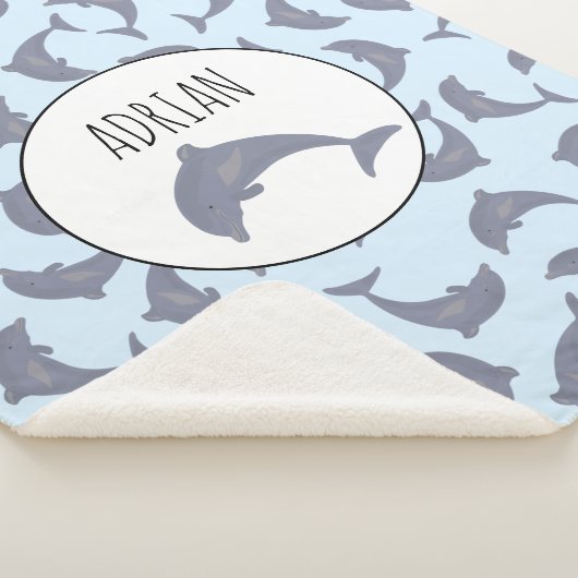 Dolfijnen in het Zee Patroon Sherpa Deken (3/4)