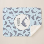 Dolfijnen in het Zee Patroon Sherpa Deken (Voorkant (horizontaal))