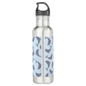Dolfijnen in het Zee Patroon Waterfles (Achterkant)