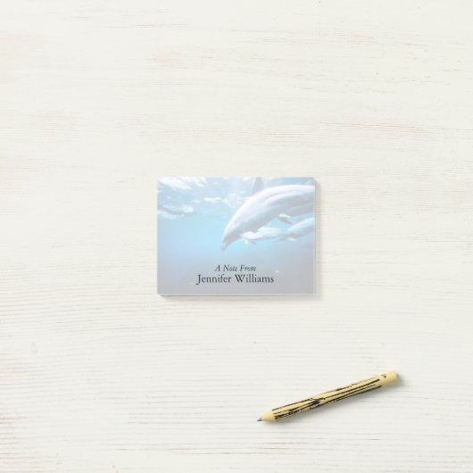 Dolfijnen Onderwater Post-it® Notes (Op bureau)