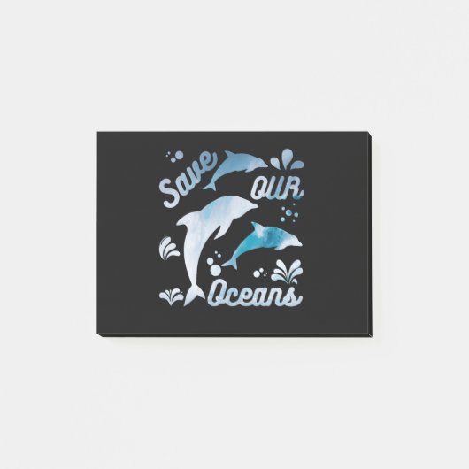 Dolfijnen / onze oceanen redden post-it® notes (Voorkant)