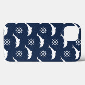 Dolfijnen op het paradepatroon Case-Mate iPhone case (Achterkant (horizontaal))