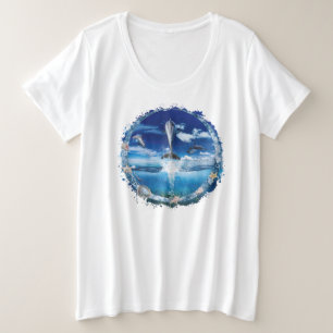 DOLFIJNEN POD CAST FEEST GROTE MAAT T-SHIRT
