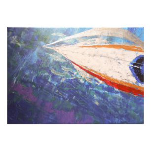 Dolfijnen rijden mee foto afdruk