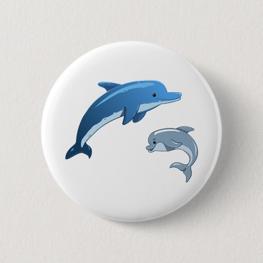Dolfijnen 🐬 ronde button 5,7 cm (Voorkant)