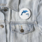 Dolfijnen 🐬 ronde button 5,7 cm (In situ)