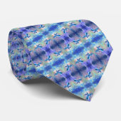 Dolfijnen - Schitterend - Blauwe Fantasy Stropdas (Opgerold)