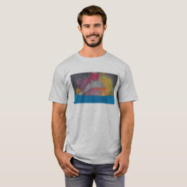 Dolfijnen tegen een sterrenstelsel aan de hemel t-shirt