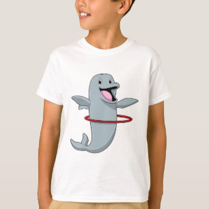 Dolfijnen tijdens een endurenopleiding met fitness t-shirt