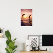 Dolfijnen van flessenmelk, Tursiops truncatus) 8 Poster (Thuiskantoor)