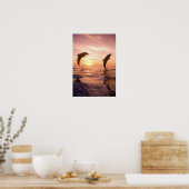Dolfijnen van flessenmelk, Tursiops truncatus) 8 Poster (Keuken)