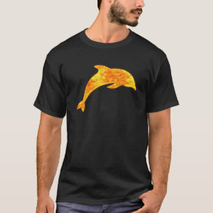 Dolfijnen vissen branden vlammen t-shirt